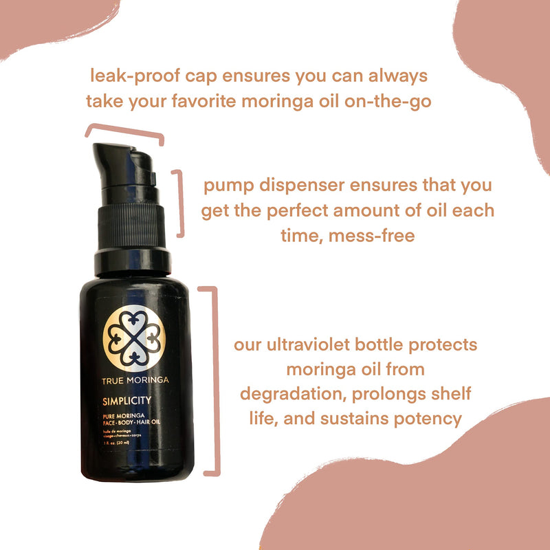 True Moringa Oil 100% Pure, Cold-Pressed Moringa Oil for Face, Hair & Skin⎜Anti Aging. Brightening Moisturizer, Unscented 30 ml ⎜ True Moringa 1 Count (Pack of 1) - BeesActive Australia