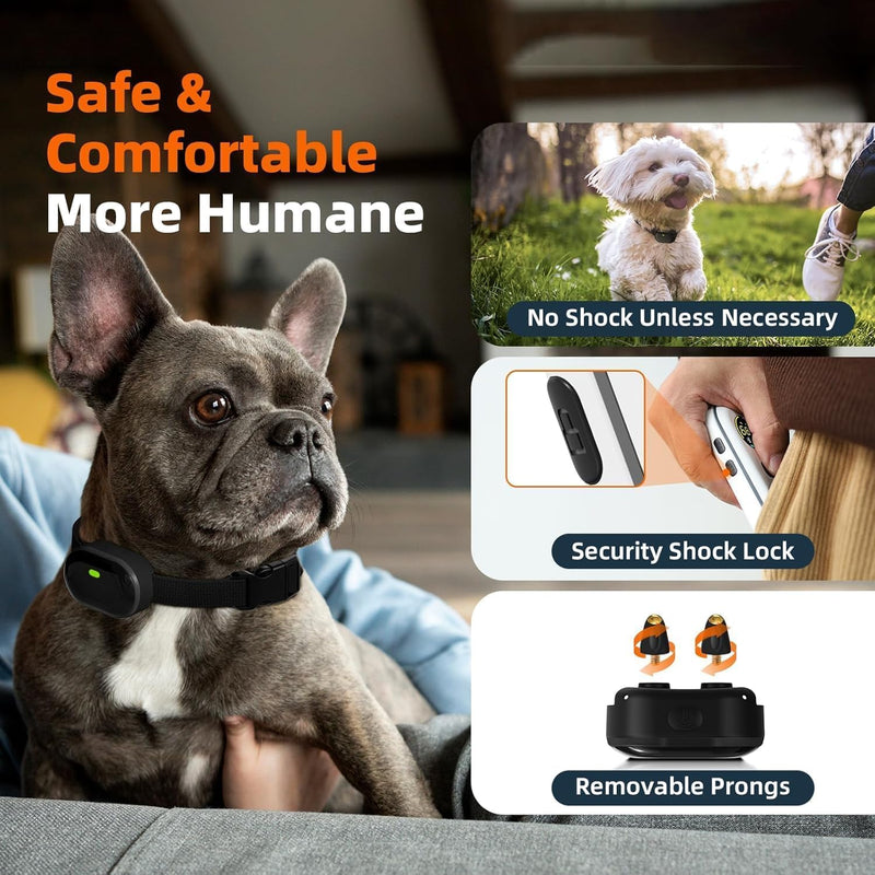 Ultra-Small Dog Shock Collar for 2 Dogs, Ultra-Light & Thin Dog Training Collar with 1300ft Remote, Tailoredfor Small Dogs 5-15lbs & Medium Dogs, 198-Level Control, Waterproof, Rechargeable(White) White - BeesActive Australia
