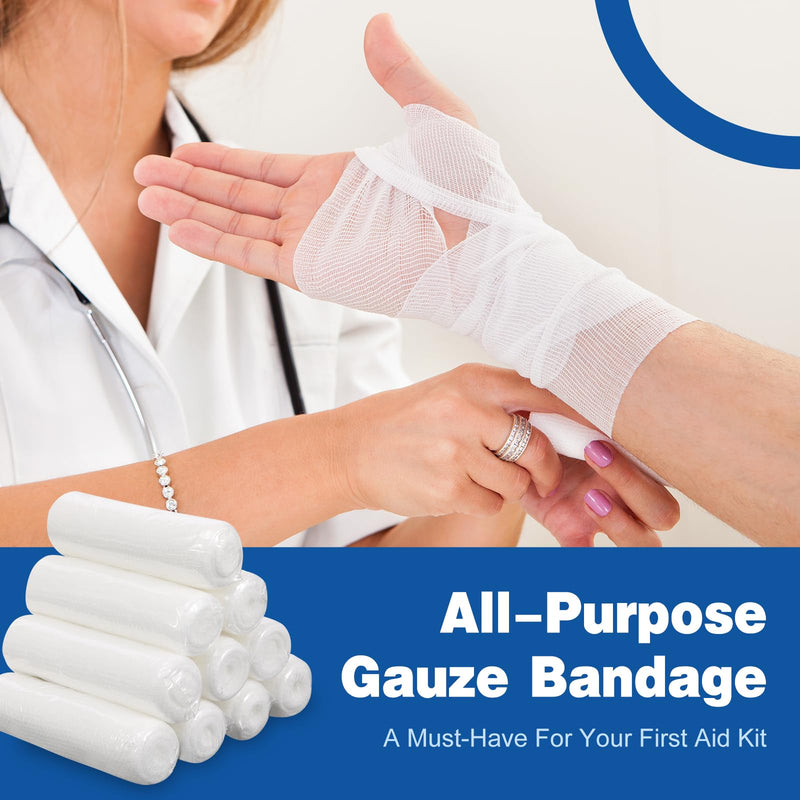 AZEN 50 Pack Gauze Rolls Bandages, 3 in x 4.1 Yards, Premium Medical Supplies & First Aid Supplies, Bandage Wrap Vet Wrap B-50p - BeesActive Australia