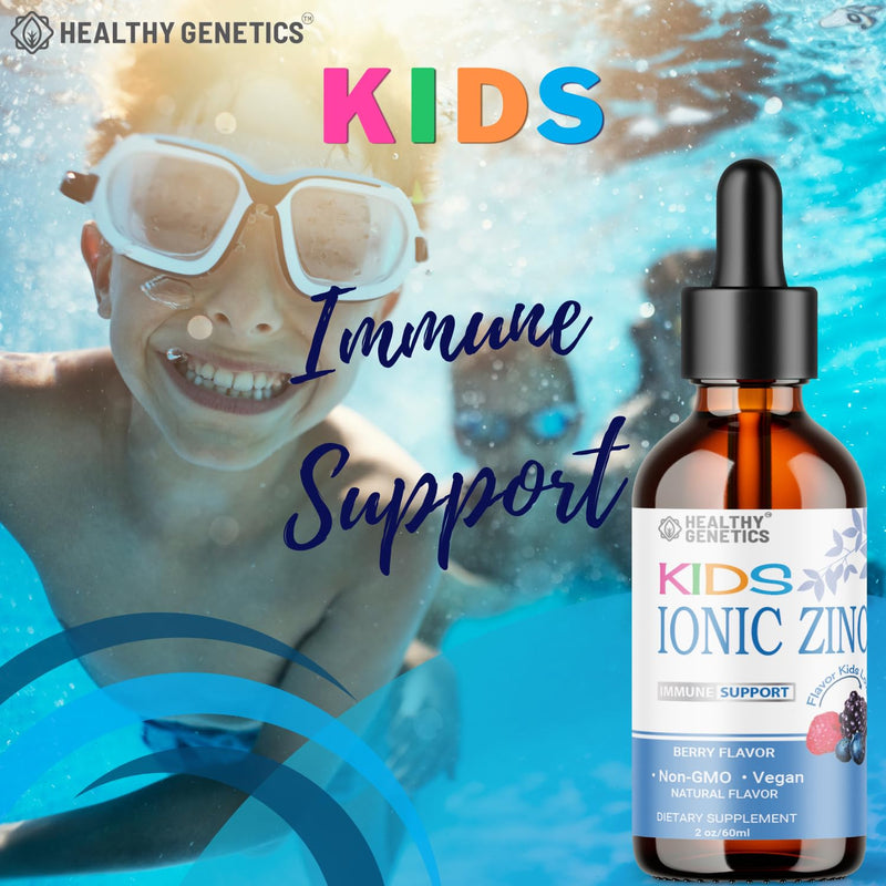 Ionic Liquid Zinc Drops for Kids & Toddlers | 30 Day Supply | Zinc Sulfate | Immunity, Mood, Brain Thyroid | 2 Oz