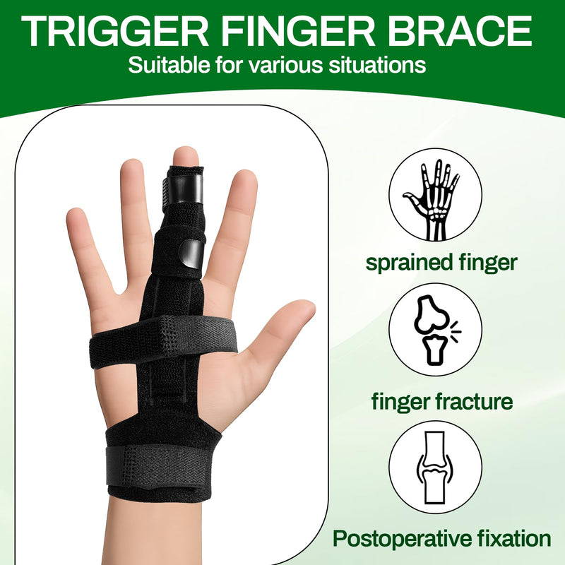 2-Pack Adjustable Finger Splints for Trigger Finger & Joint Pain Relief - Universal Fit Brace Supports All Fingers for Arthritis, Tendinitis & Carpal Tunnel - BeesActive Australia