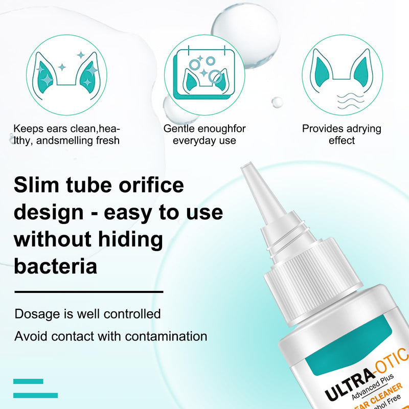 Cat & Dog Ear Infection Treatment Drops, Ear Disinfection, Kills bacteria, Stops Odours, Scratching & Discomfort, Veterinary-grade, for Dogs, Cats & all other animals