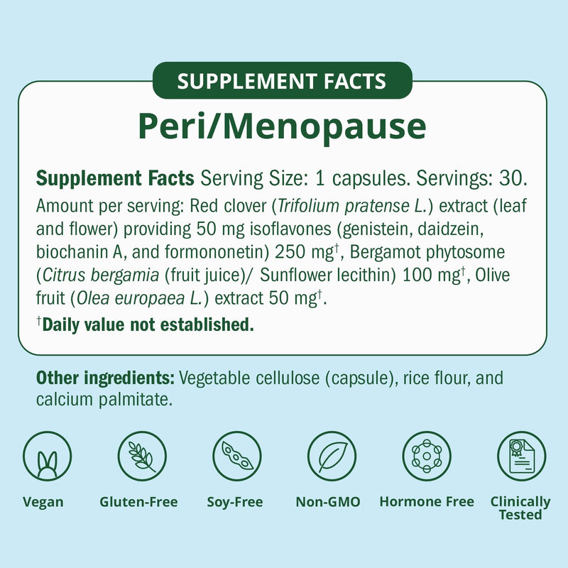 Semaine Peri/Menopause Essentials, 30 Ct. - Fuller Hair, No More Hot Flashes, Hormone Balance, Better Sleep & More - Clinically-Studied, Non-Hormonal Formula - BeesActive Australia