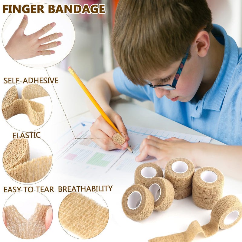 ANAMPION Self-adhesive bandage, 12 rolls, 2.5 cm x 4.5 m, plaster roll, bandage material, elastic bandage, fixing bandage, adhesive bandage, self-adhesive for sports, wrist vet wrap (colour). - BeesActive Australia