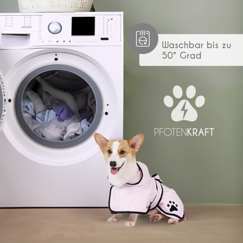 NEEZ dog bathrobe I microfiber dog bathrobe I dog towel for drying I absorbent dog bathrobe I for small & large dogs I bathrobe in XS - L for dogs small gray - BeesActive Australia