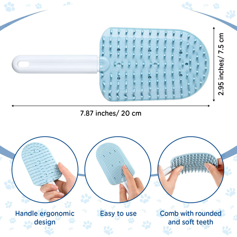 Baderke 3 Pcs Cat Tongue Comb Silicone Cat Comb Dog Brush Kit Cute Cartoon Cat Brushes Soft Self Cleaning Massage Removes Fur Reducing Hairballs for Cats Dogs - BeesActive Australia