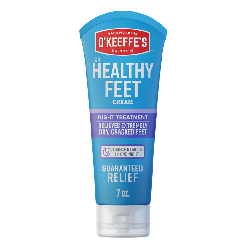 O'Keeffe's for Healthy Feet Night Treatment Foot Cream - 7 oz Tube (1 Pack) - Guaranteed Overnight Relief for Extremely Cracked, Dry Feet, Repairing Skincare, Instantly Boosts and Retains Moisture Levels 7 Ounce (Pack of 1) - BeesActive Australia