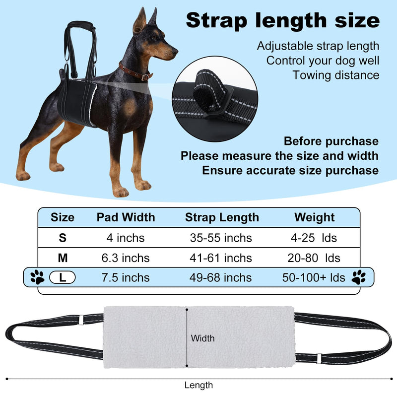 Dog Sling for Back Legs, Dog Sling for Large Dogs Hind Leg Support Adjustable Dog Sling, Dog Support K9 Dog Lift Harness, Helps Senior Dog, Lnjured, After ACL Surgery Rehabilitation (Large) - BeesActive Australia