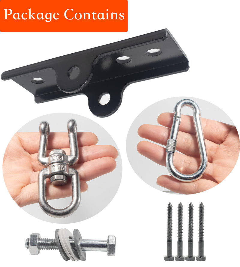 Upgraded 360° Swivel Heavy Bag Mount for Punching Bag Hanger. Box Bags Hanger for Yoga, Gym, Swing Chairs, and Hammocks Heavy Bags Mount. Punching Bag Hanger, Box Bag Hanger. Black 1 PCS