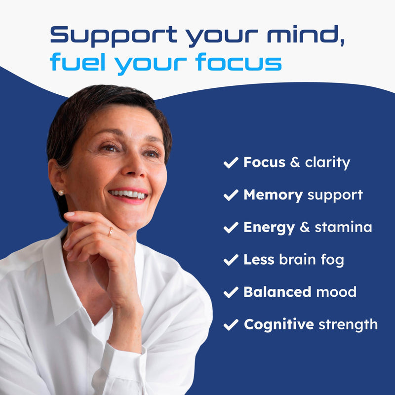 2.0 Nootropic Brain Supplement – Adult Cognitive Health & Neuro Support, Brain Supplements for Memory and Focus with NAC Supplement, Ashwagandha & B12 Vitamins for Women & Men, 120 Capsules