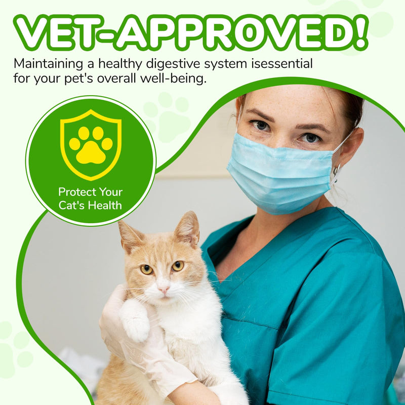 Cat Constipation Relief, 100% Natural Cat Laxative, Liquid Stool Softener for Cats with 6 Probiotics, Promotes Digestive & Gut Health, Roast Chicken Flavor, 2 fl oz