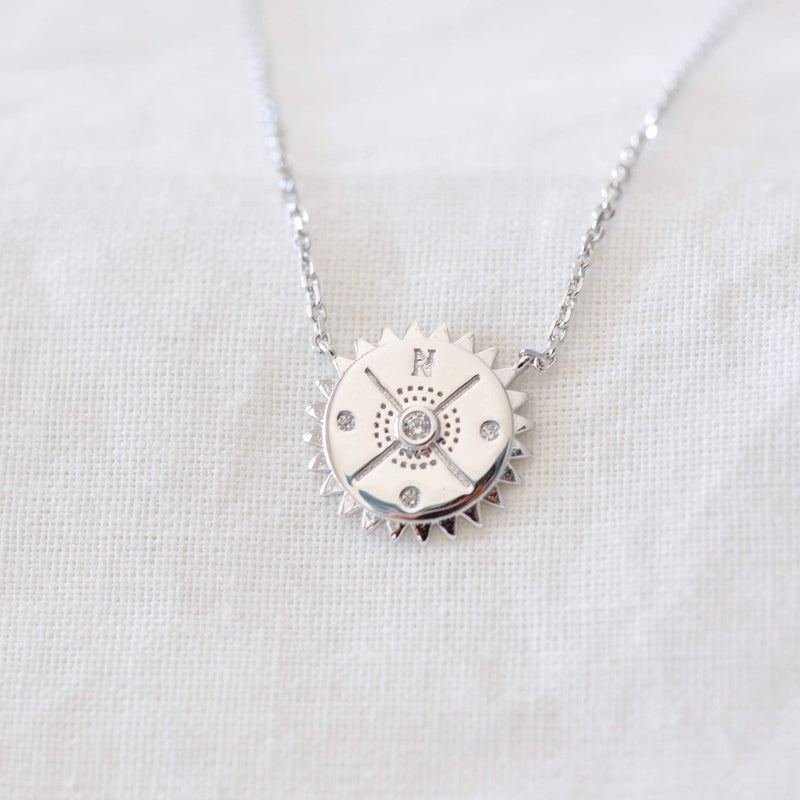Compass Necklace in Sterling Silver 925 - BeesActive Australia