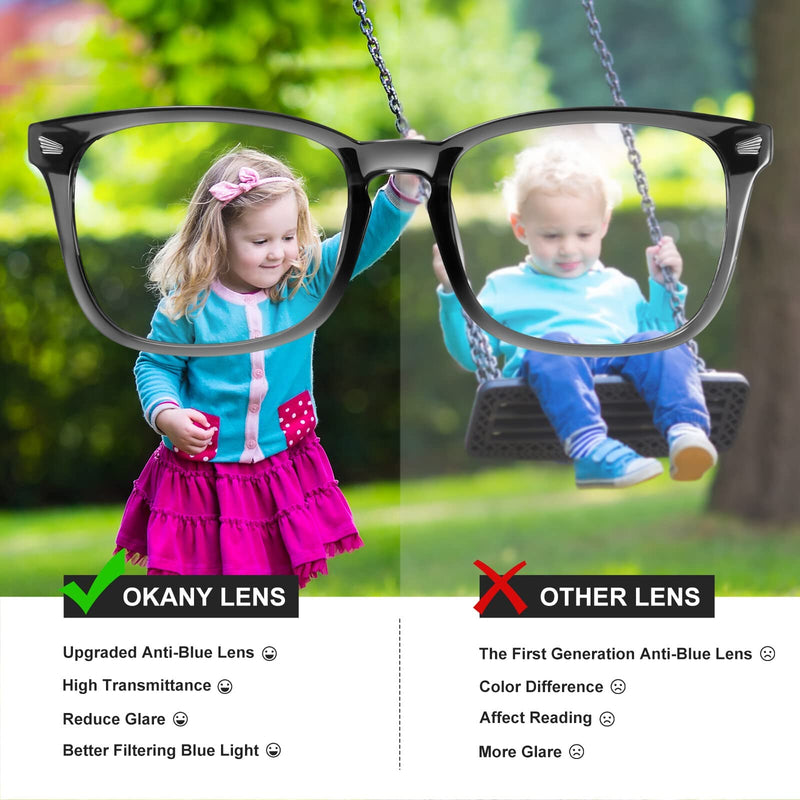 Blue Light Gla-sses for Kids 3 Pack Blue Light Blocking Gla-sses for Girls Boys Computer Gaming Screen Gla-sses, Anti Glare Eyestrain Teen Fashion Gla-sses Age 3-10 (Grey Black+Transparent+Leopard) Grey Black+transparent+leopard - BeesActive Australia