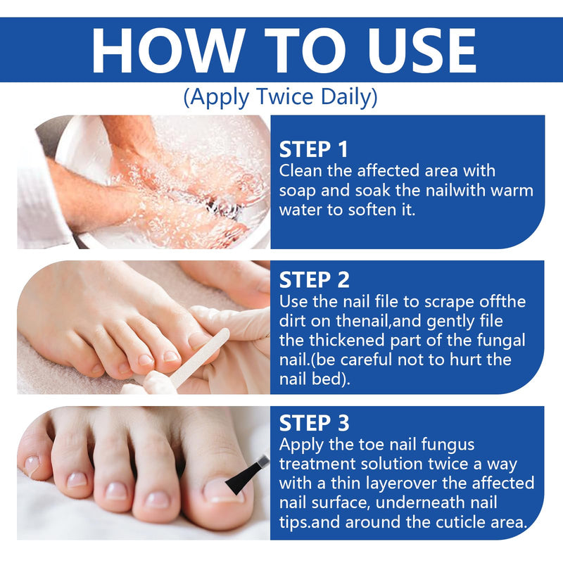 Toenail Fungus Treatment Extra Strength, Nail Fungus Treatment with 25% Undecylenic Acid, Upgraded Fungal Nail Repair for Yellow, Discolored, Thick and Ingrown Nails, 2 Bottles