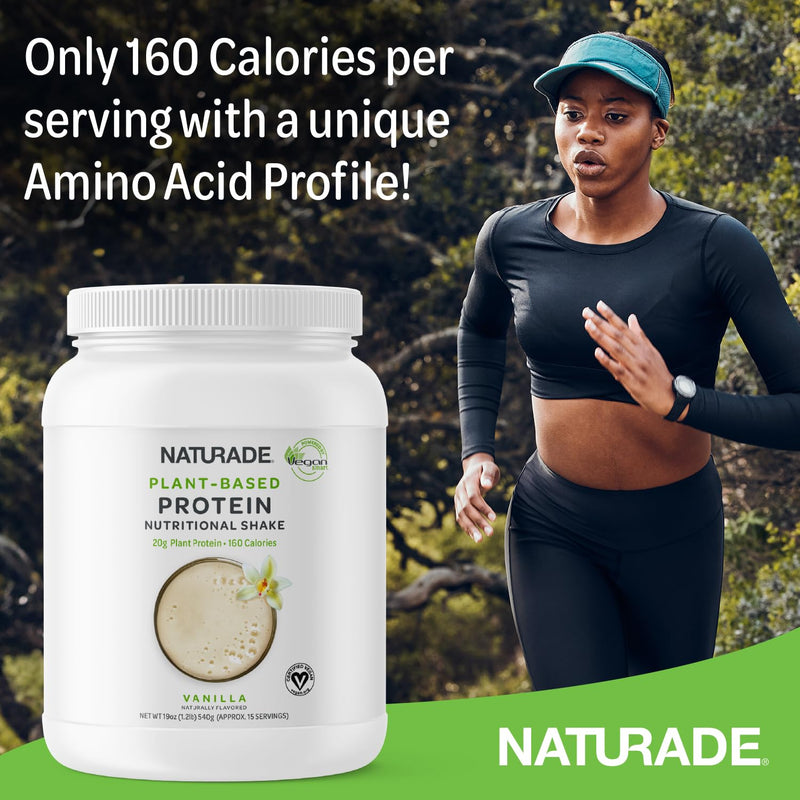 Naturade 20g of Protein Powder - Gluten Free, Dairy & Soy Free, Non-GMO, No Cholesterol - Recovery w/Amino Acids - Vanilla (15 Servings) 1.19 Pound (Pack of 1)