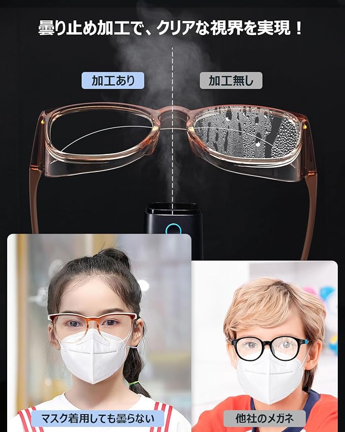 Poven Pollen Glasses, Anti-Fog, For Children 4-12 Years Old, Pollen Glasses, Anti-Pollen Glasses, Inconspicuous, UV Ray/Bull Light Reduction, Fashionable, For Yellow Sand/Dust/Splash Protection, - BeesActive Australia
