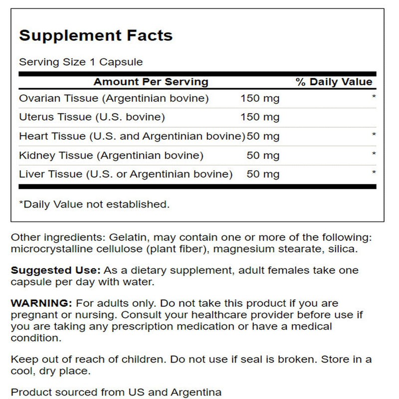 Swanson Multi-Glandular for Women, Non-GMO, 60 Capsules