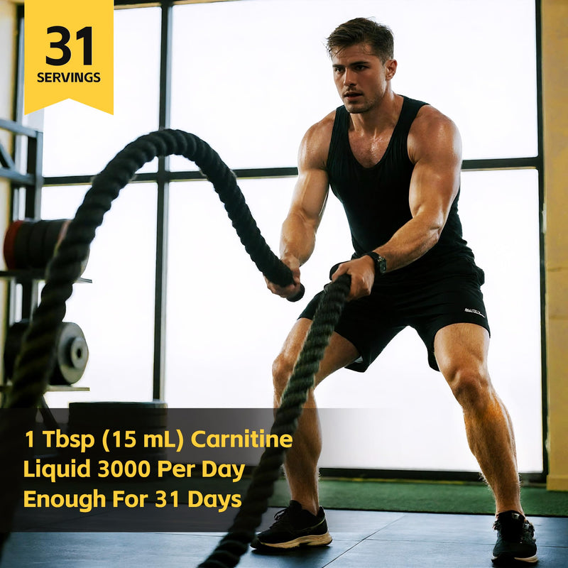 L Carnitine Supplement Liquid 3000 mg, with BCAA Sports Supplements, Help Support Energy Boosts, Support Muscle, Efficient Formula with Acetyl Rapid Absorption, Sustained Energy, Watermelon Flavor