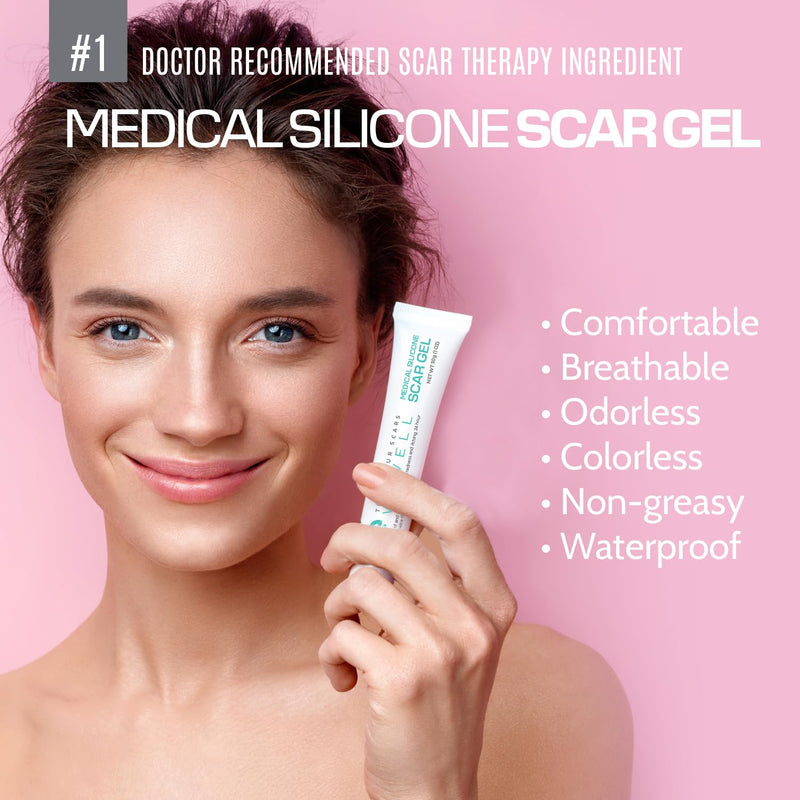 Scar Cream for Keloid Bump Removal: Professional Silicone Gel for Keloids, Acne Scars, Stretch Marks, C-Section & Burn Marks – Old & New Scar Care Treatment, 1 oz 30g (Pack of 1)