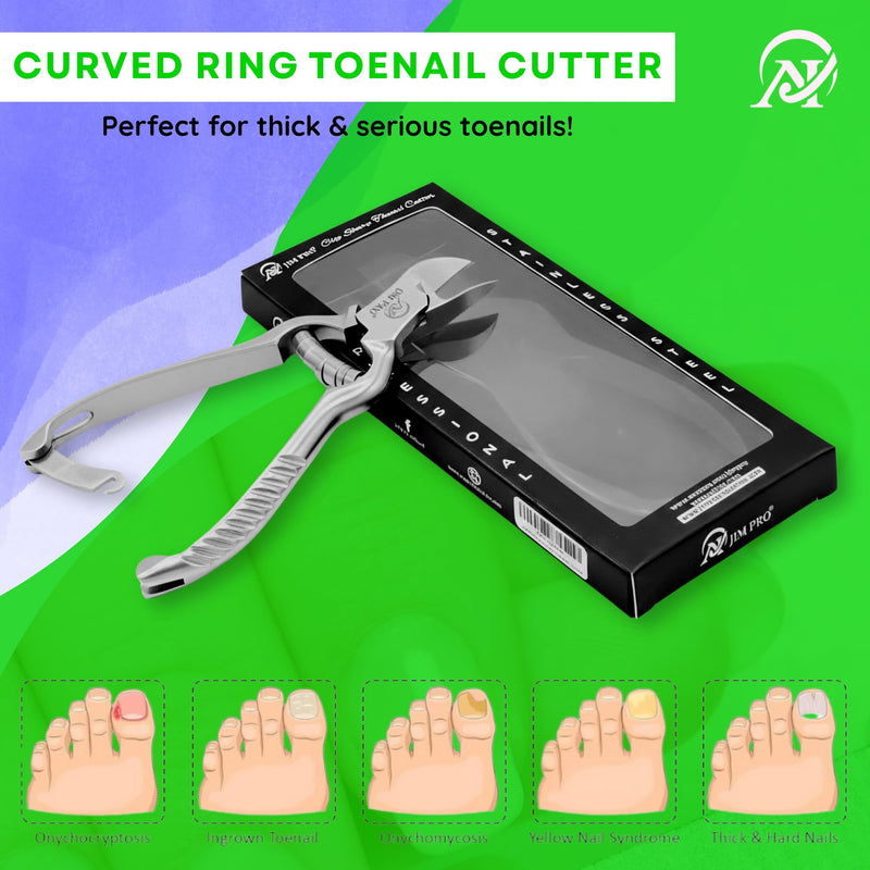 ClipSharp Toenail Cutter - Professional Heavy Duty Nail Clipper for Thick & Ingrown Toenails - Sharp Stainless Steel Blades, Ergonomic Non-Slip Grip for Men & Women/JP-SC-TC-5.5"