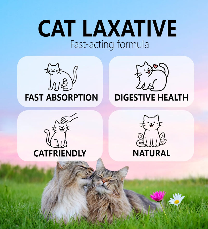 Cat Constipation Relief, Constipation Relief for Cat, Cat Laxative Constipation Relief, 100% Natural Cat Laxative with Probiotics Cat Stool Softener, Promotes Digestive Health - 2 fl oz Chicken