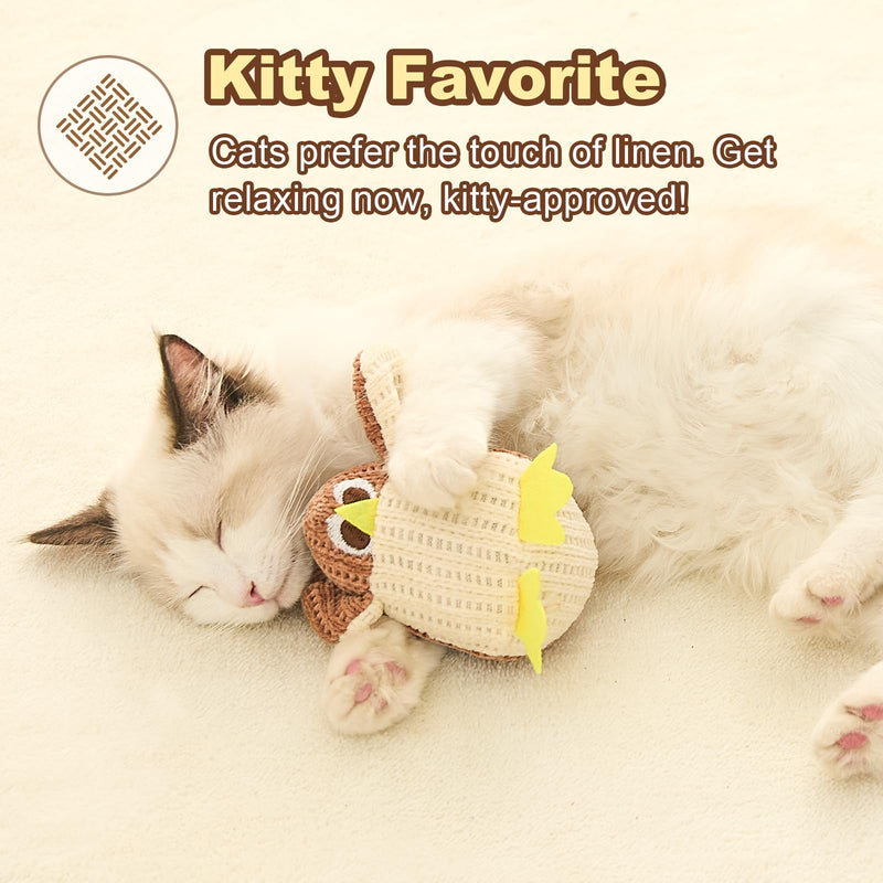 Jiupety Cat Chew Toy Catnip Toys for Cats Soft Linen Interactive Cat Kicker Toys for Indoor Cats 5 Pack Bite Resistant with Kitten Toys for All Breeds A - BeesActive Australia