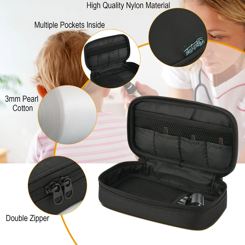 Beautyflier Led Pocket Otoscope Storage Bag, Durable Storage Case Compatible with Zyrev Otoscope, Travel Case for Ear Infection Detector, Easy to Organize Your Otoscope and Accessories (Bag Only) - BeesActive Australia