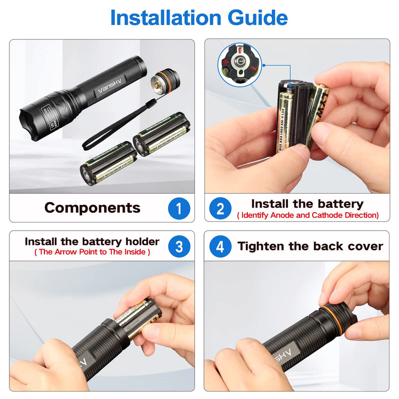 Vansky X7 Pro 365nm UV Light Blacklight Flashlights: LED Black Light Flashlite Professional Ultraviolet Flashlight Pet Urine Detector for Dog Cat, Resin Curing and Rock Hunting(Batteries are Included) - BeesActive Australia