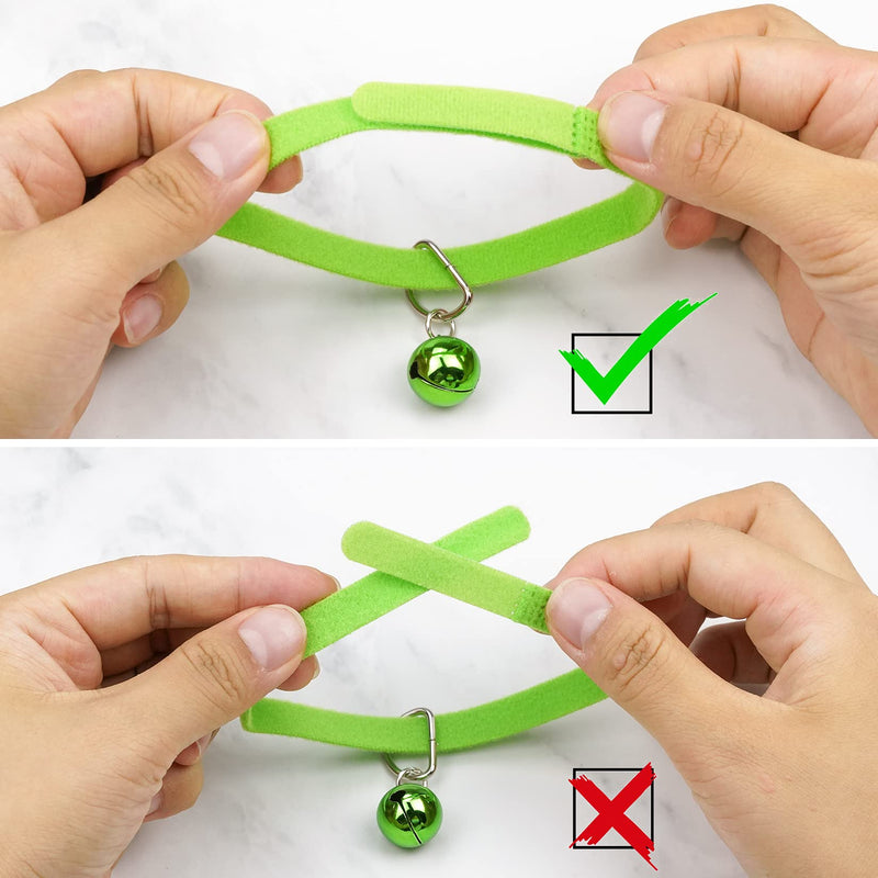 jiebor 24Pcs Tiny Kitten Collar Puppy Whelping Collars with 24Pcs Bell for Small Newborn Puppies Kitten Cat Dog - BeesActive Australia