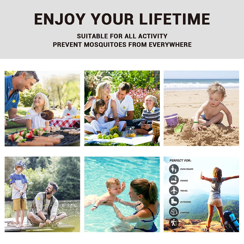 Mosquito Repellent Bracelets 30 Pack, Individually Wrapped Mosquito Repellent Bands, Waterproof Mosquito Repellent Wristbands with 36 Pcs Mosquito Repellent Stickers for Kids Adults Indoor Outdoor - BeesActive Australia