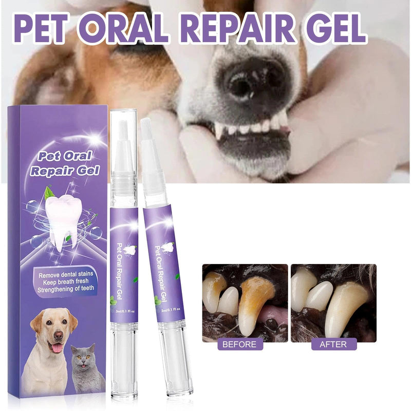 2PCS Pet Dental Care Gel – Advanced Teeth Cleaning Pen for Dogs & Cats, Freshens Breath & Removes Plaque, Easy-to-Use Oral Hygiene Solution for Pets