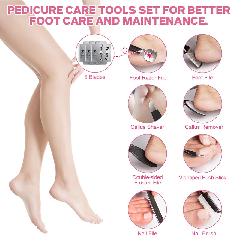 Electric Foot File - Callus Remover for Feet, Adjustable 3 Speed Foot Callus Remover with 16 in 1 Pedicure Tools Professional Foot Care, to Remove Dead Skin and Calluses Hard Skin Dry Cracks (Black) Black Electric Callus Remover +16 In1 - BeesActive Australia