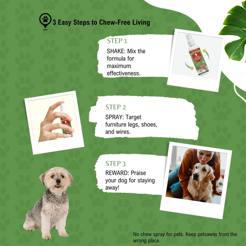 No Chew Spray for Dogs,Bitter Apple Spray for Dogs to Stop Chewing,Can Effectively Protect The Safety of Furniture,Plant,Shoes, Etc,Safe for People and Pets,Alcohol-Free, Indoor/Outdoor Use,150ML