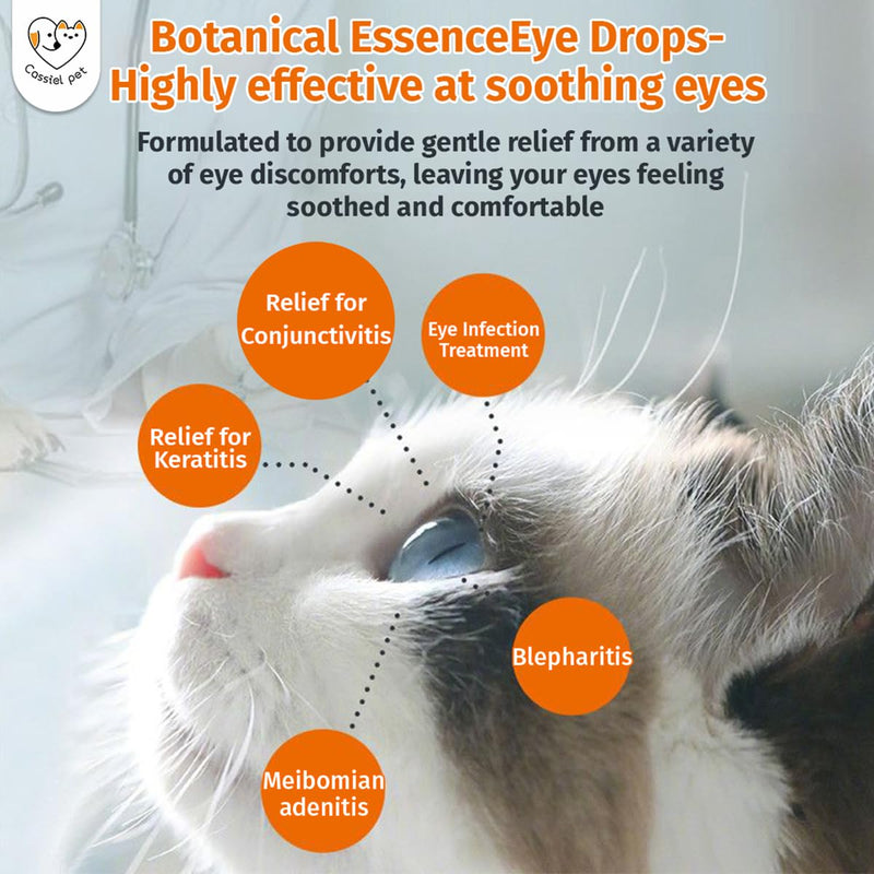 Eye Drops for Eye Infection Treatment, Soothe Infection Allergy, Relieve Dry Eyes & Red Eye，Eye Cleaner and Tear Stain Remover for Dogs and Cats | 10 ml 0.33 FL OZ (1 Bottle) 1 Bottle
