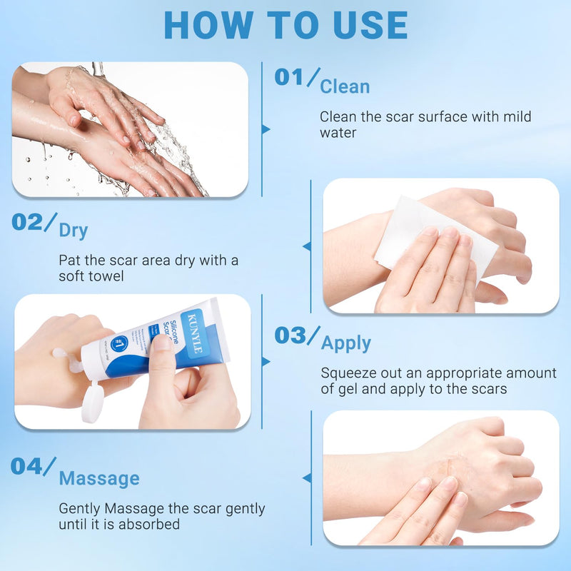Silicone Scar Gel, Scar Cream, Advanced Scar Stick for Surgical Scars, Stretch Marks, Keloid Bump Removal, Old and New Scars 2.11oz (60g) 2.11 Ounce - BeesActive Australia