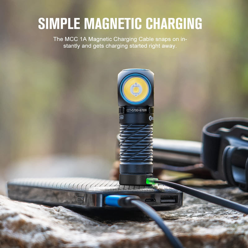 OLIGHT Perun 2 Mini Headlamp 1100 Lumens LED Head Flashlight, Rechargeable Headlight with Red Light Option, Great for Working, Hiking, Camping and Climbing (Black Cool White: 5700~6700K) Black Cool White: 5700K~6700K - BeesActive Australia