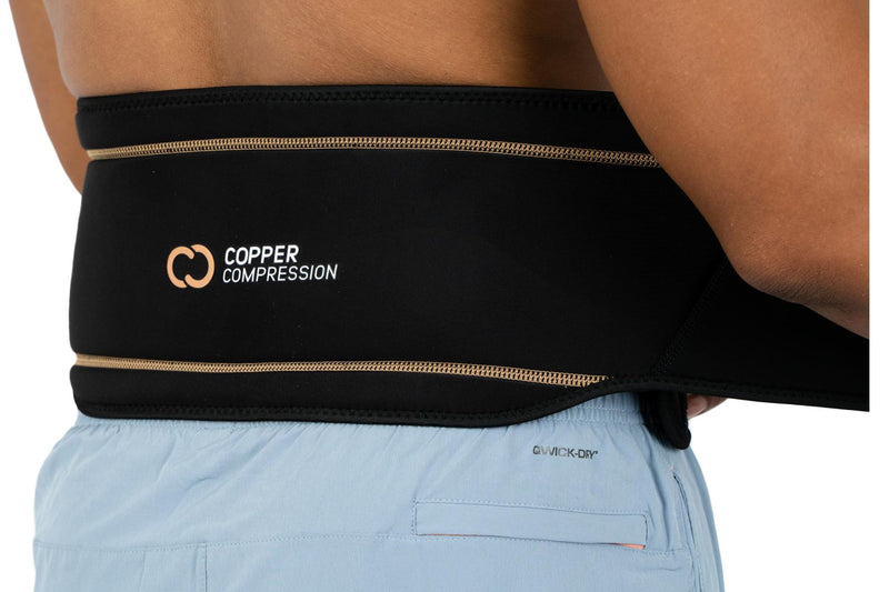 Copper Compression Back Brace. Copper Infused Lumbar Support for Lower Back Relief, Sciatica, Herniated Disc, Scoliosis, Pain & Strains. Adjustable & Breathable. Fits Men & Women (Waist 36" - 42") Large/X-Large (Pack of 1)