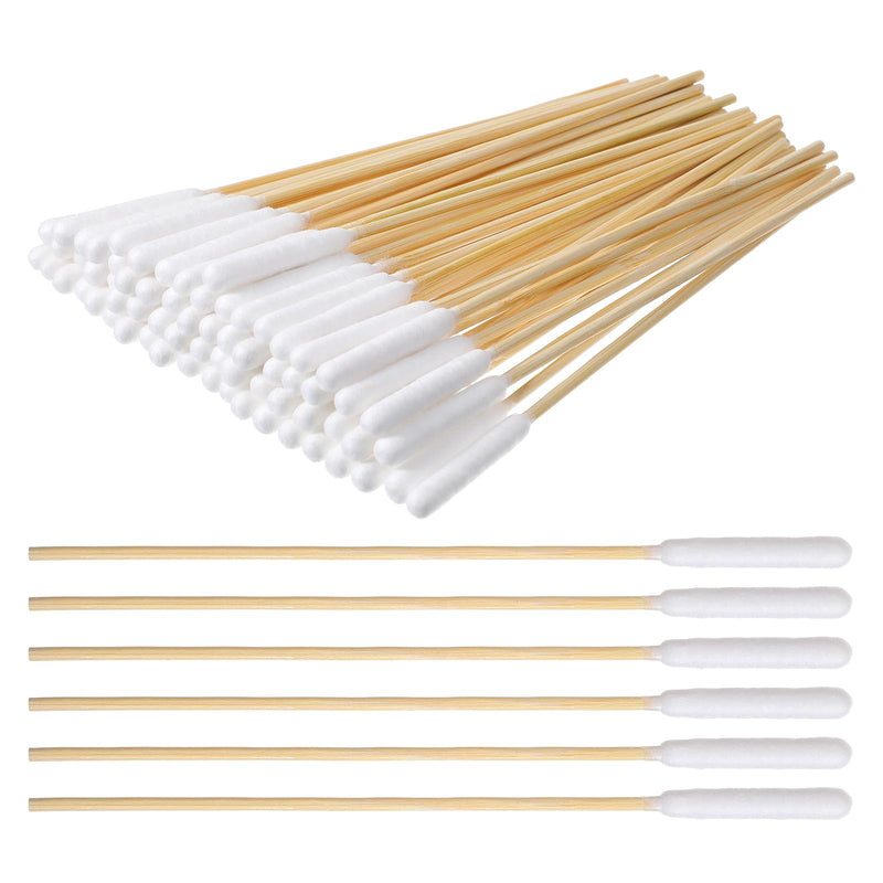 Mabor 100 Pcs 6-Inch Long Cotton Swabs - Extended Reach Pet Ear Cleaner Tool & Applicators for Dog Ear Cleaning, Electronics, Crafts, First Aid