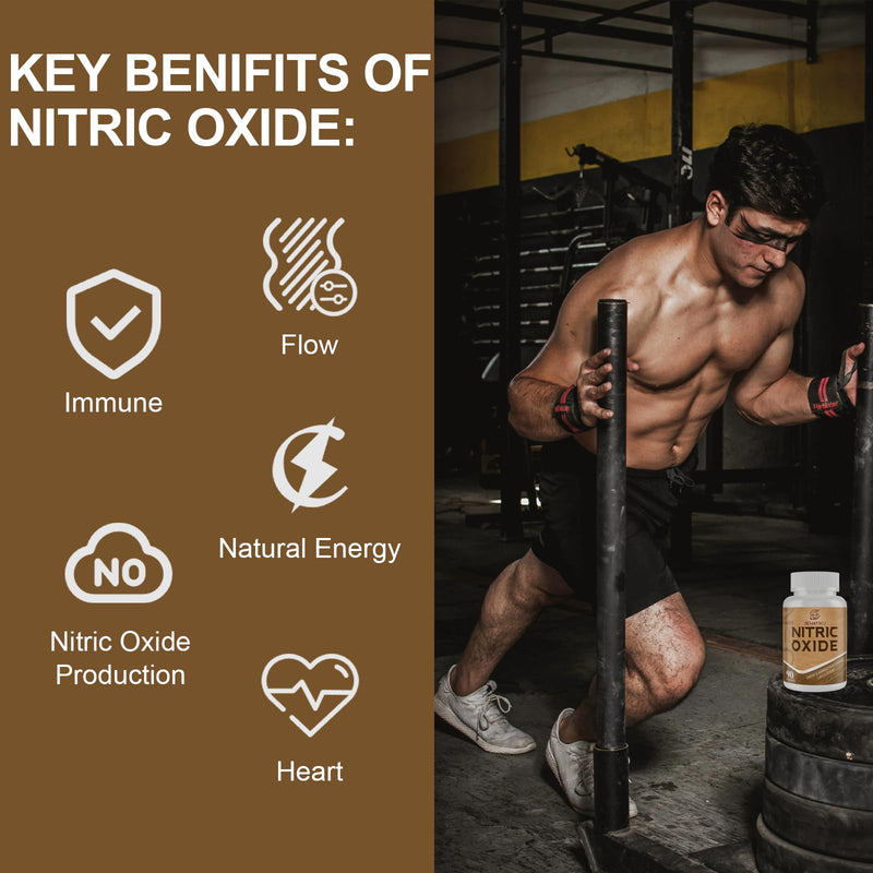 SehatiKu Nitric Oxide Supplement - for Heart, Flow, Immune - 90 Capsules | Nitric Oxide Booster & 6-in-1 Phytonutrient Blend - 2 Bottle 90 Count (Pack of 2)