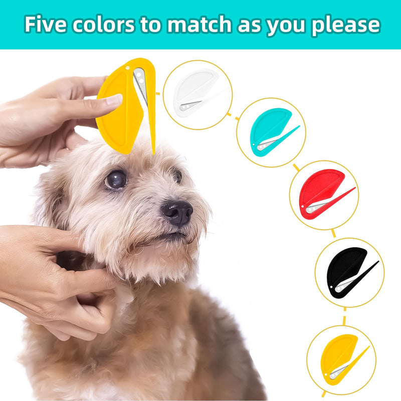 Atuoxing Pack of 10 cat detangling knives, knotting comb for cats and dogs, pet knot opener, pet undercoat brush, knot comb comb, 3 in 1 grooming knife for long-haired pets - BeesActive Australia