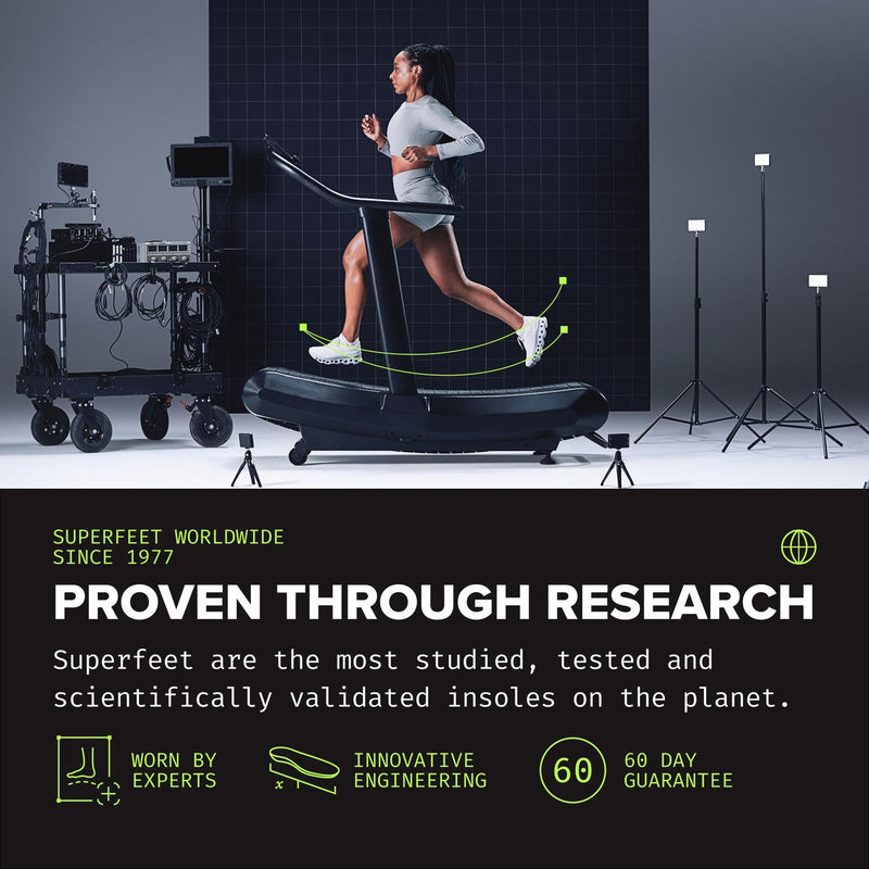 Superfeet All-Purpose Support High Arch Insoles (Green) for Active Lifestyle with High Arch Support - Men 7.5-9 / Women 8.5-10