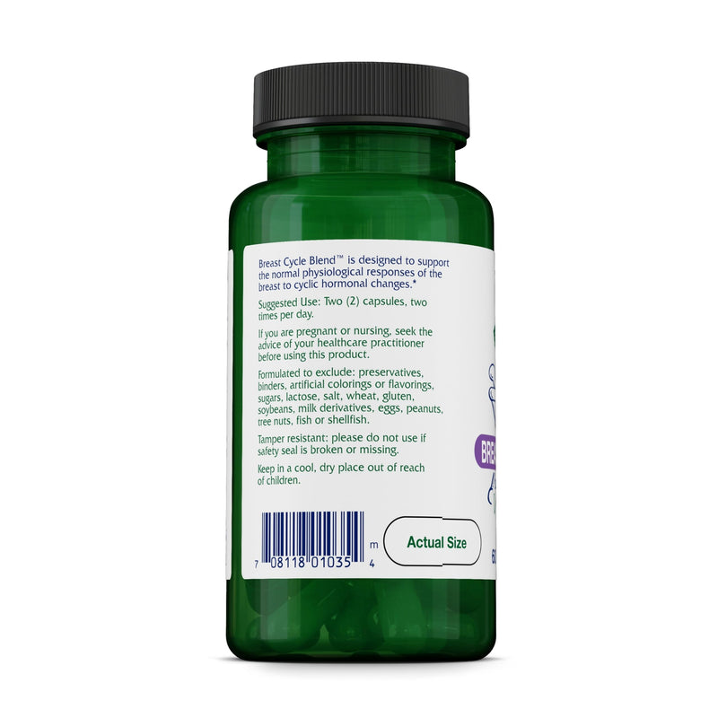 Vitanica Breast Cycle Blend - Breast Support Supplement with Chaste Tree Berry & Vitamin E - Cycle Support Supplement for Women - Female Dietary Supplement with Vitamin A - Vegan - 60 Capsules Breast Cycle Blend Pro Logo