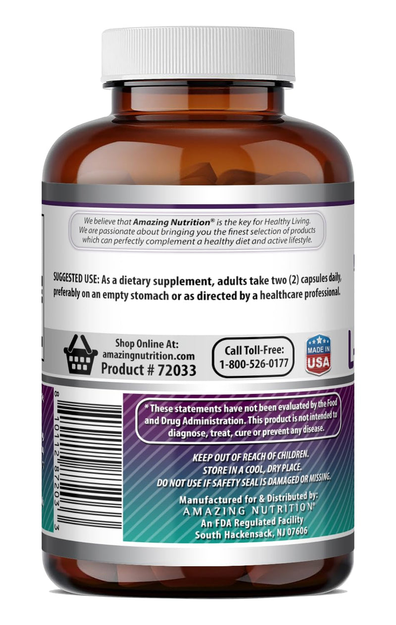 Amazing Formulas L-Methionine Supplement | 1000 Mg per Serving | 100 Capsules | Non-GMO | Gluten-Free | Made in USA 100 Count (Pack of 1)