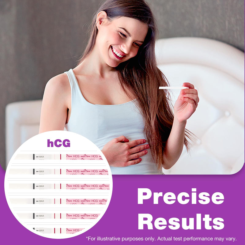 Easy@Home 40 Pregnancy Test Strips with 40 Urine Cups: Accurate Early Detection - Sensitive & Fast Clear Results - Designed for Women Trying to Conceive | 40 hCG Pregnancy Strips+ Urine Cups 40 Count (Pack of 1) - BeesActive Australia