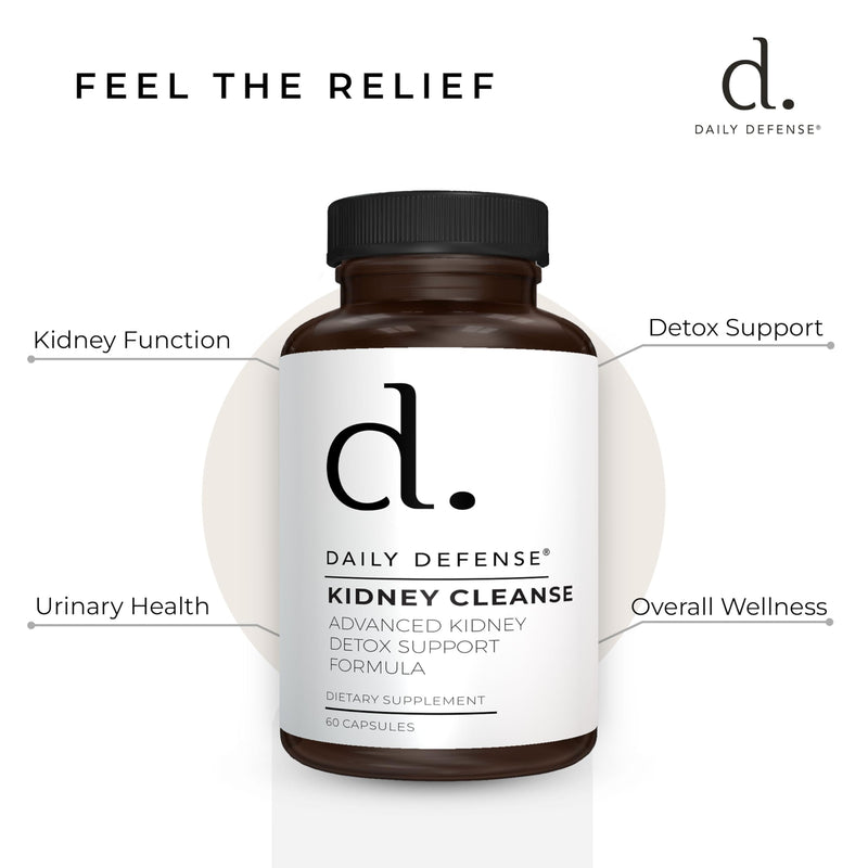 Kidney Defense Supplement - Kidney Cleanse & Detox Vitamins with Chanca Piedra, Astragalus Root, Cranberry Extract, Stinging Nettle Leaf, Horsetail Powder, Juniper Berry & More - 60 Caps
