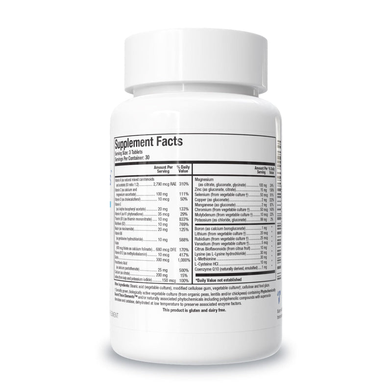 BIOTICS RESEARCH Bio Multi Plus Iron Free Multivitamin, Chelated Minerals, Iron Free, Emulsified Fat Soluble Vitamins, High antioxidants, SOD, Catalase 90 Tablets