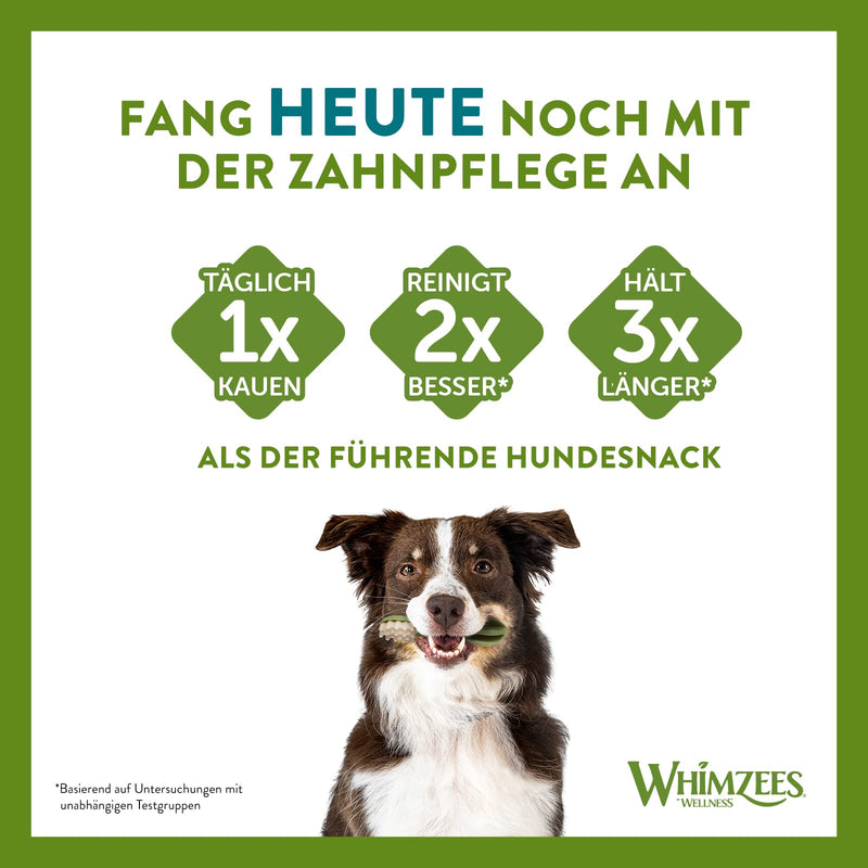 WHIMZEES By Wellness Stix, chewing sticks for very small dogs, dog snack for dental care, size XS, 56 pieces, no added sugar, grain-free, natural, low fat 56 pieces (pack of 1) - BeesActive Australia