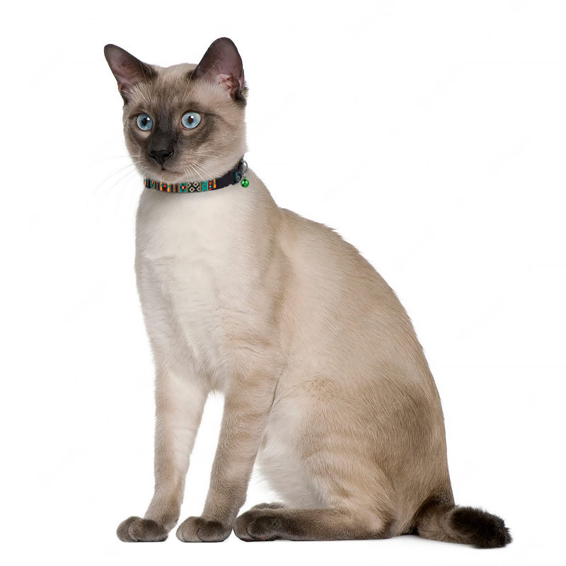 Cat Collar Breakaway 2PCS Adjustable Pattern Tribal Aztec Southwest Safety Pet Collars for Cats Kitten (Tribal + Southwest) - BeesActive Australia
