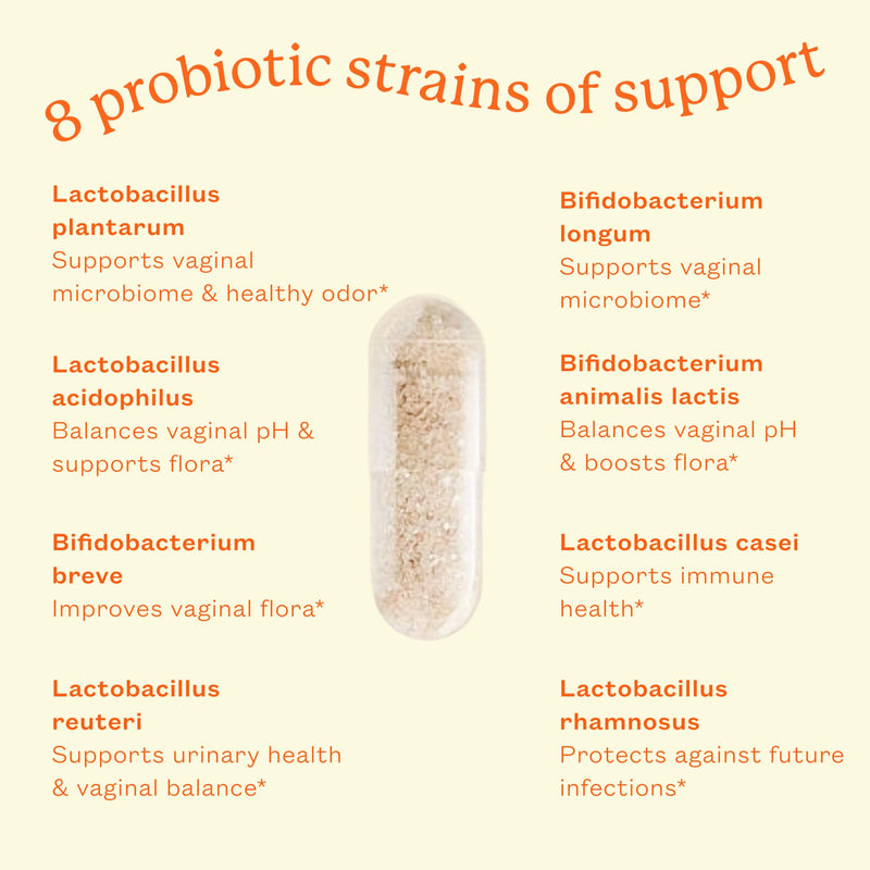 Cheeky Bonsai Vaginal Probiotic, 20 Billion CFU, 8 Strains, 60 Capsules | Supports Healthy pH & Yeast Balance, Lactobacillus Blend, Women's Daily Probiotic, Packaging May Vary