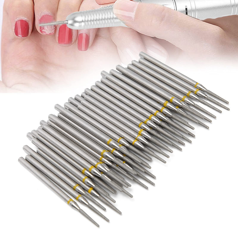 Nail Drill Bits Set, 50pcs Electric Nail Polishing Grinding Head Cuticle Acrylic Gel Nail File Bits Nail Art Tools Replacement Accessory for Manicure Pedicure Home Salon Use Cuticle Drill Bits - BeesActive Australia